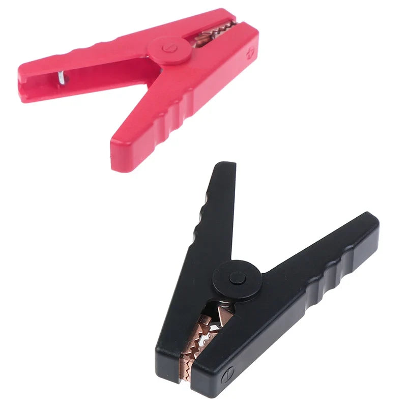 2Pcs 100A Alligator Clips – Insulated Car Battery Charger Clamps