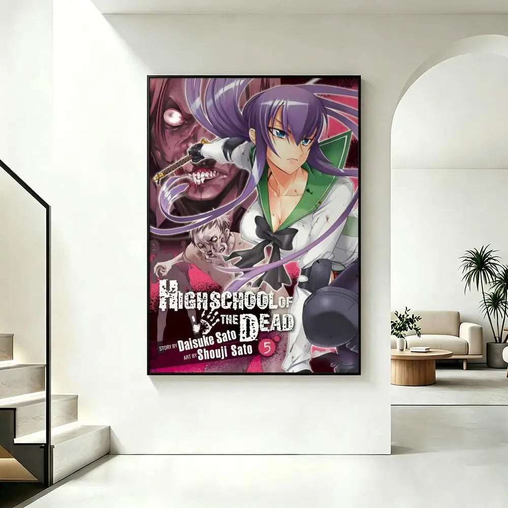 Highschool of the Dead Anime Poster – HD Waterproof Wall Art