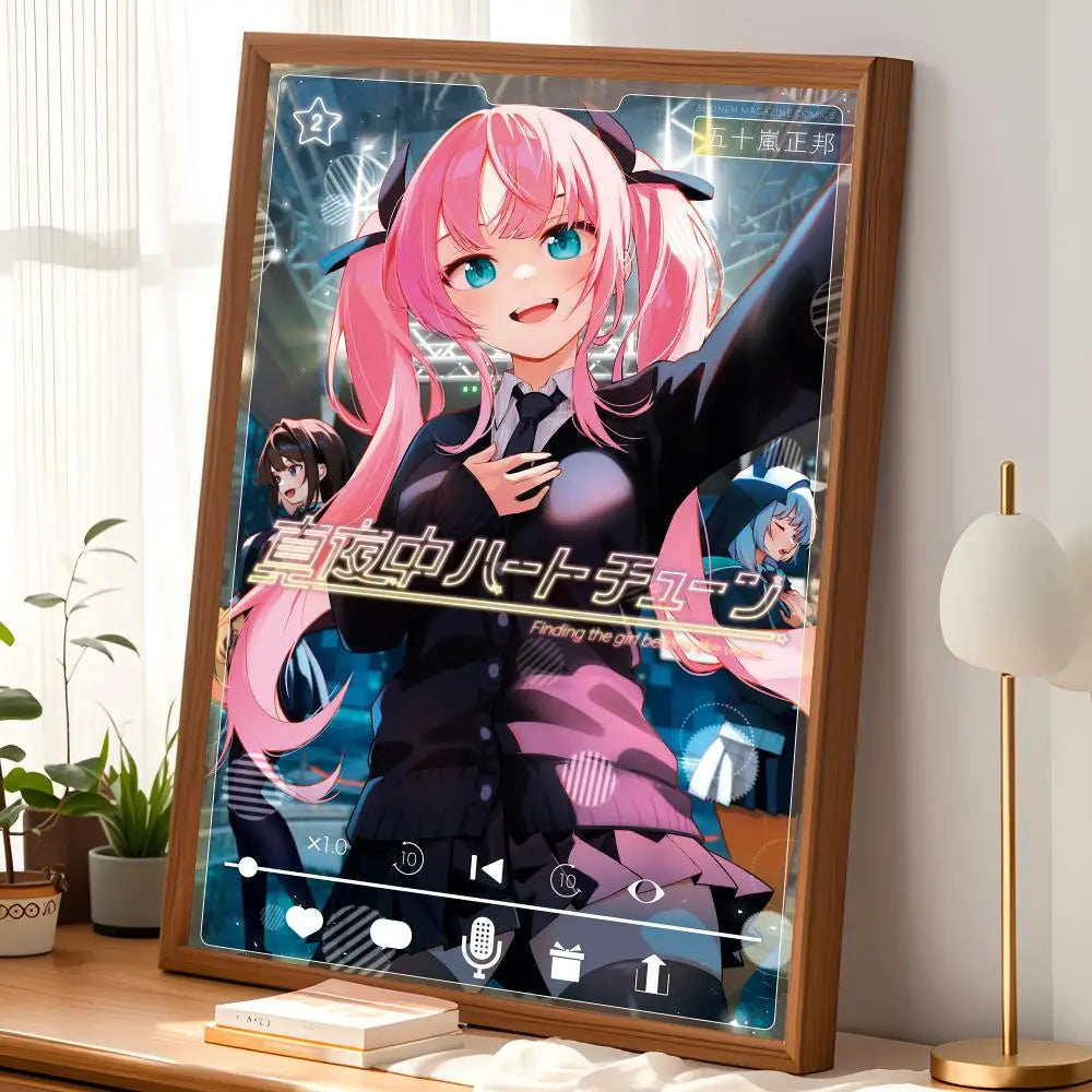 Midnight Heart Self-Stick HD Wall Art Poster – Waterproof