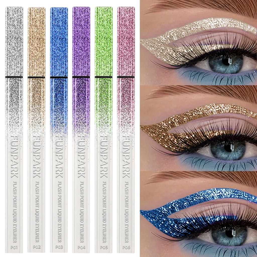 FUNPARK Glitter Liquid Eyeliner Pen – Waterproof & Long-Lasting