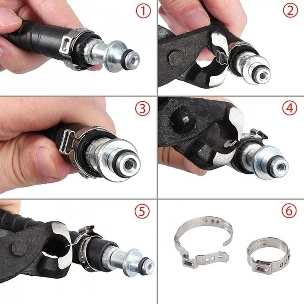 130-Pc Stainless Steel Hose Clamps & Crimping Pliers Kit