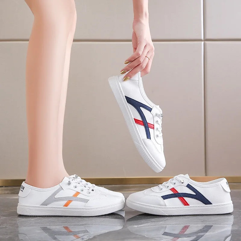 Women's Mesh Slip-On Sneakers – Flat Casual Sport Shoes