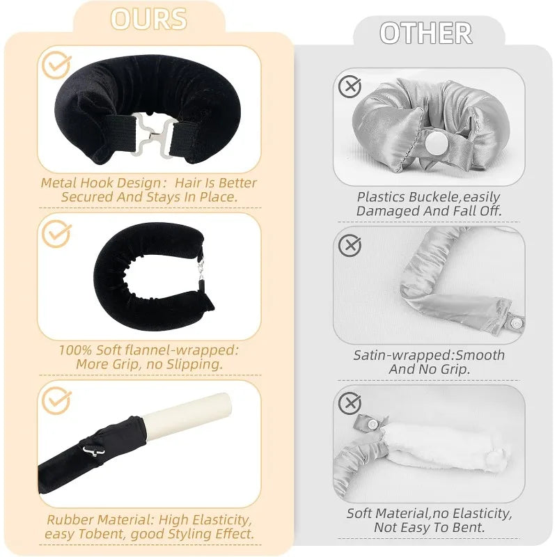 Satin Flexi Rods – Heatless Overnight Jumbo Curls, 3 Pack