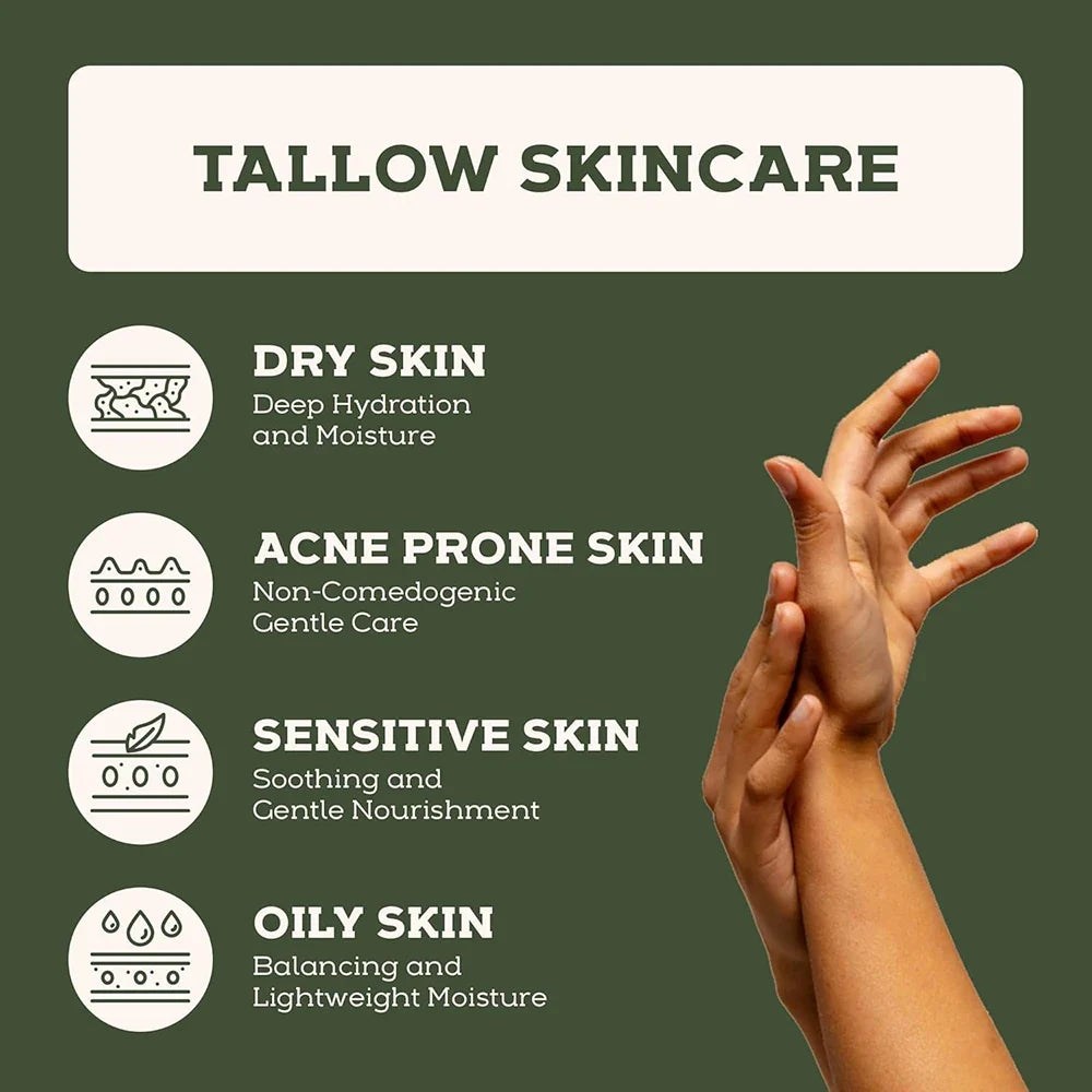 Face Cream Whipped Tallow Balm Collagen Hyaluronic Acid Skin Care