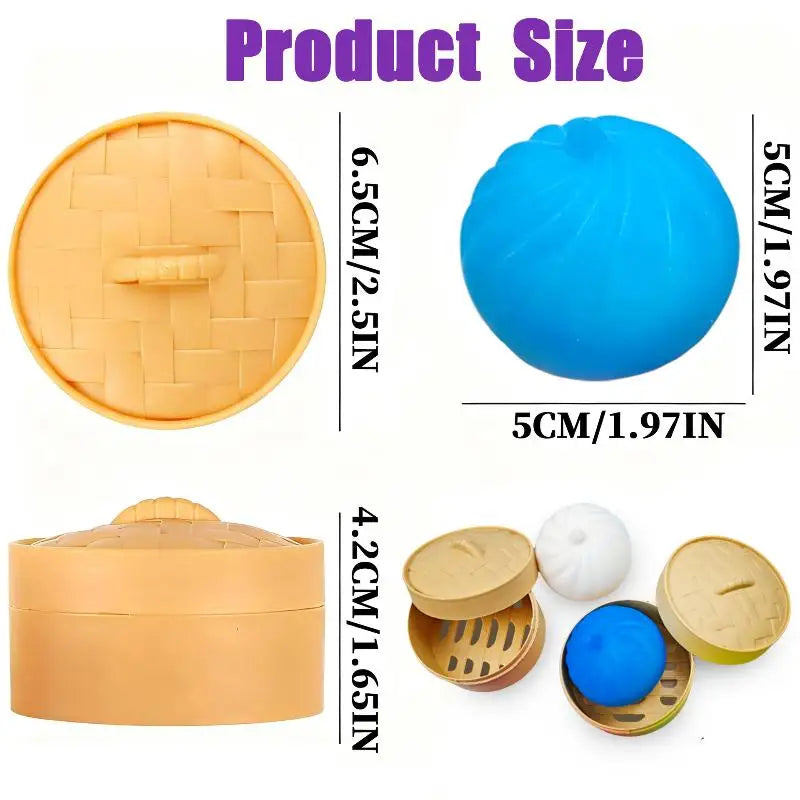 Steamed Bun Squeeze Toy – Slow Rise Sensory Fidget Toy