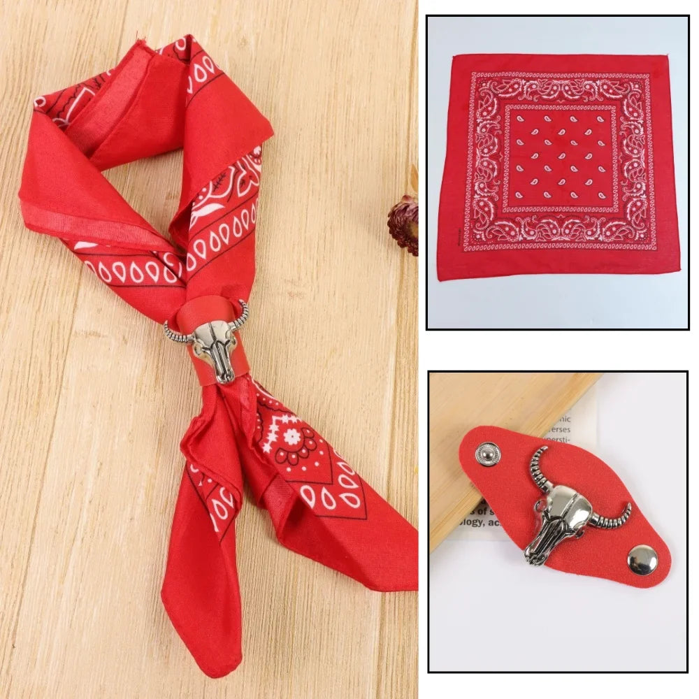 Artistic Cotton Square Scarf American Street Workwear Men's