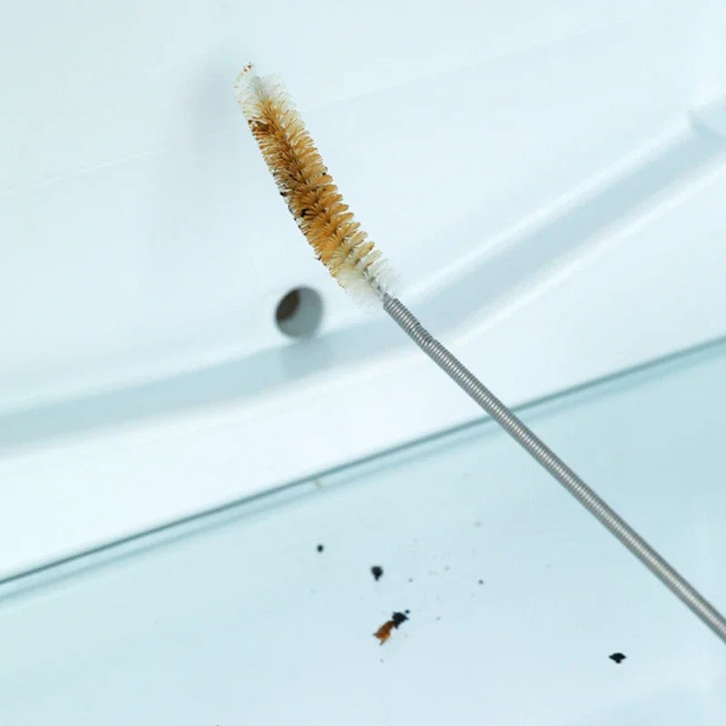 Flexible Refrigerator Drain Cleaning Brush Set | Wire Coil Dredge