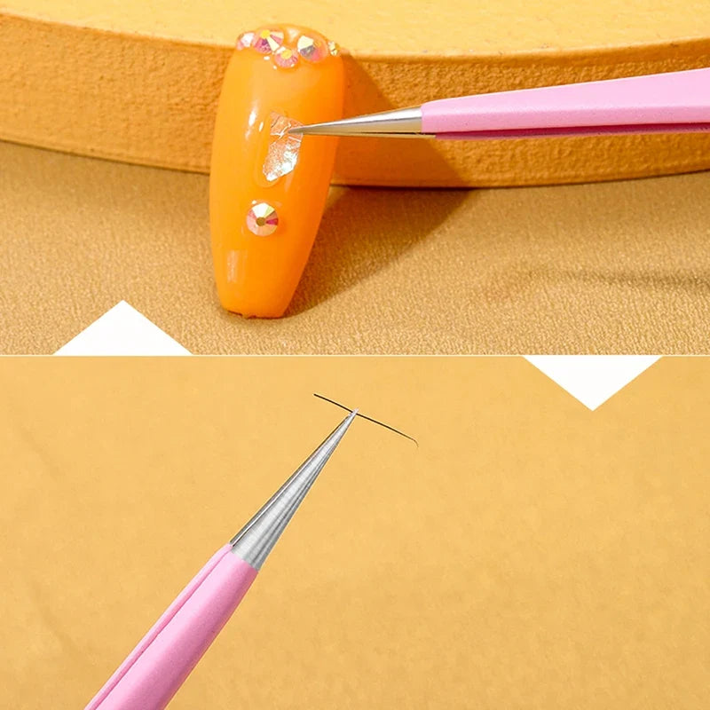 Nail Art Tweezers Silicone Tip – Rhinestone & 3D Sticker Picker
