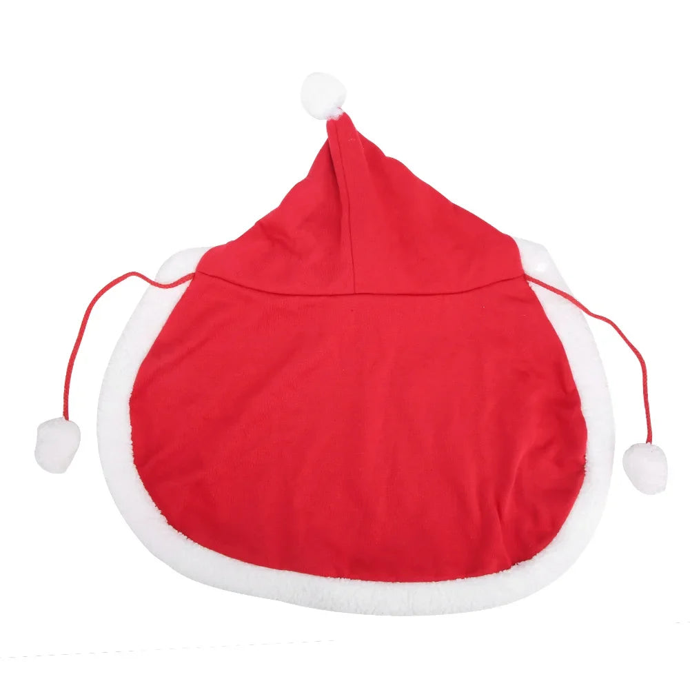 Santa Cloak & Hat Christmas Pet Costume for Dogs & Cats