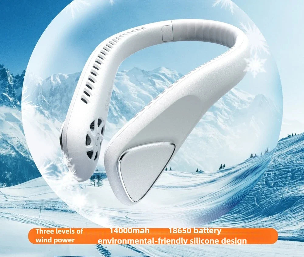 URGGU Bladeless Neck Fan 4000mAh 3-Speed USB Rechargeable