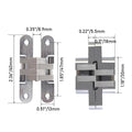 Invisible Door Hinges 180° Concealed Heavy Duty Zinc Alloy