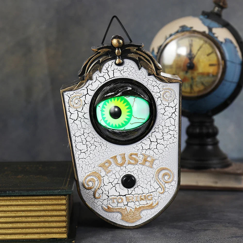 Luminous One Eyed Doorbell Haunted Decorations Creepy Eyes Horror