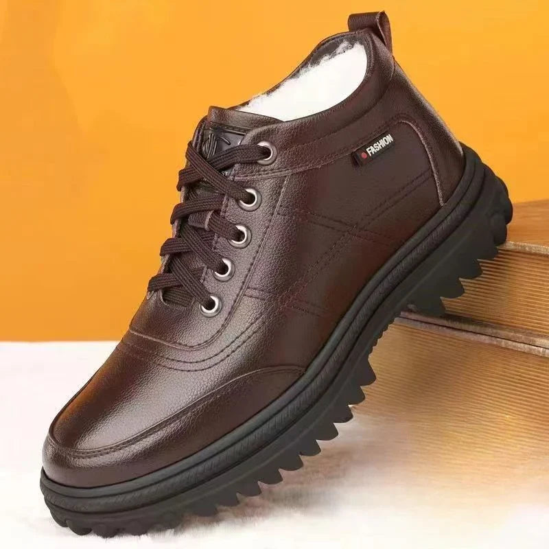 Men's Winter Snow Boots – Plush-Lined Non-Slip Ankle Boots