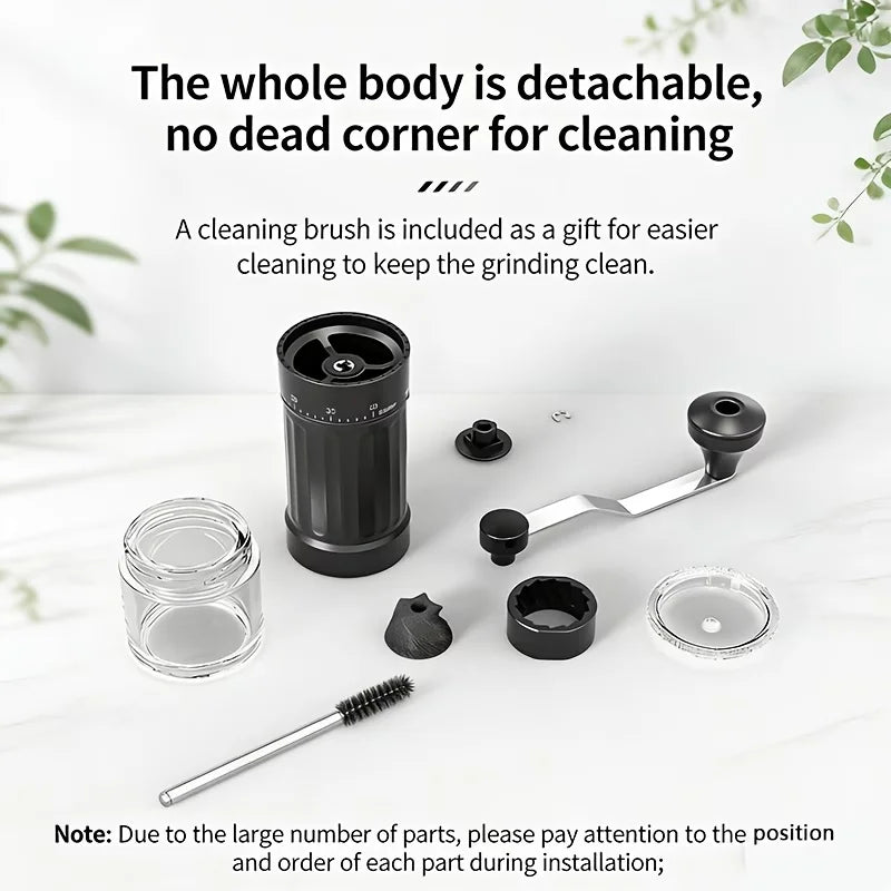 Manual Conical Coffee Grinder – 40 Settings, Portable, 35g