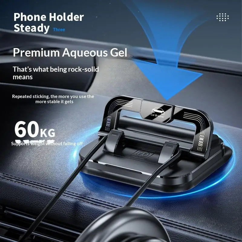 360° Car Phone Holder with Parking Number Plate Mount