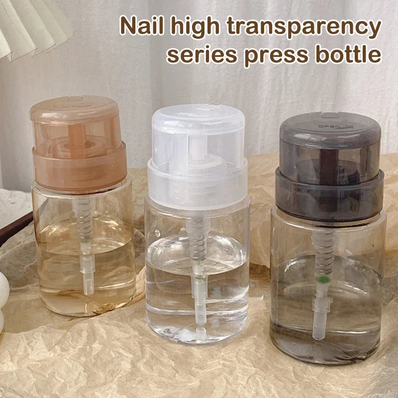 Refillable Press Pump Dispenser Bottle for Nail & Makeup