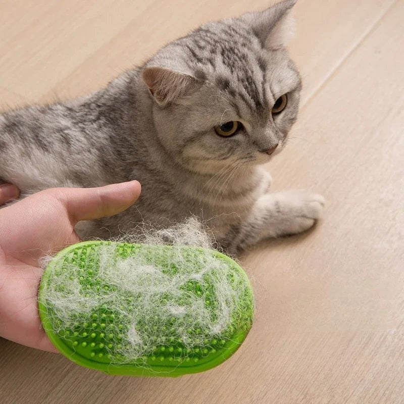 Silicone Pet Bath Brush – Dog & Cat Grooming Massage Comb