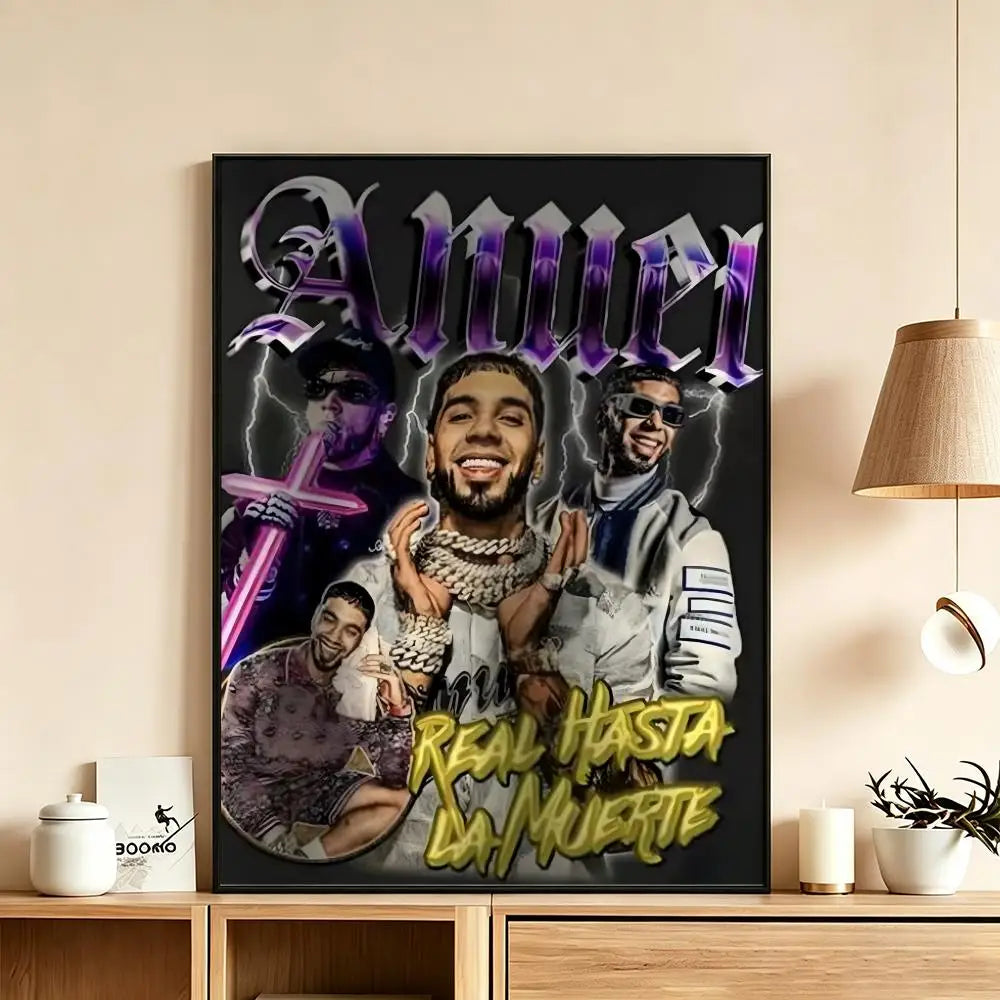 Hip Hop Rapper HD Wall Poster – Waterproof Self-Adhesive Art