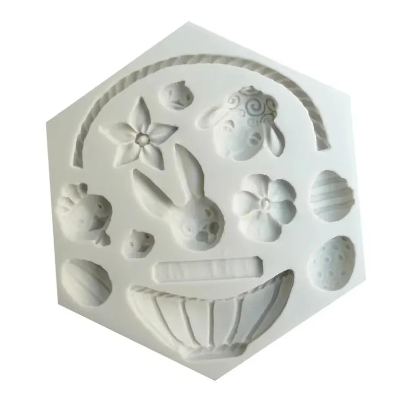 Easter Rabbit Handmade Mold 3D Silicone Egg Flower Fondant Chocolate