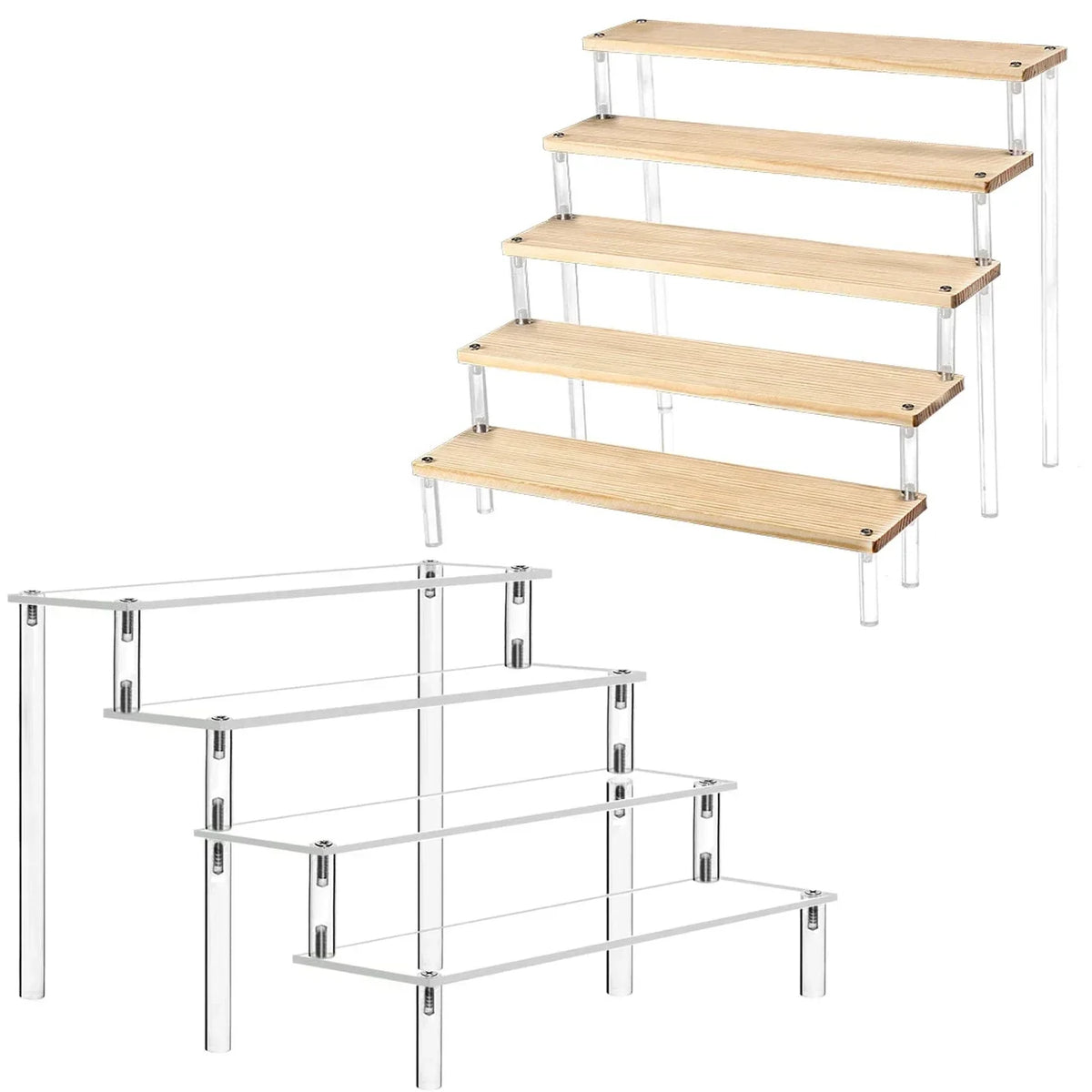 Acrylic Display Riser Rack – Perfume, Makeup & Cupcake Stand