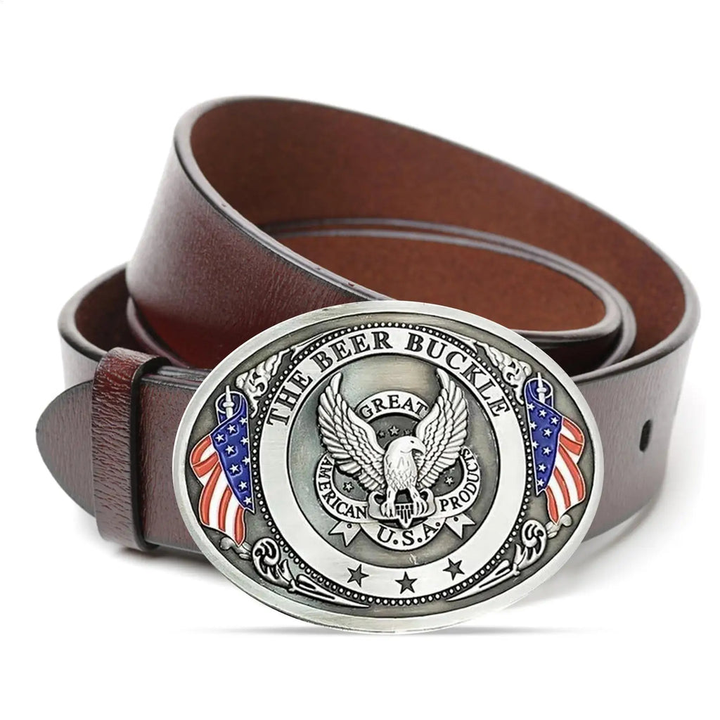 Retro Metal Beer Belt Buckle | Zinc Alloy Bottle Can Holder