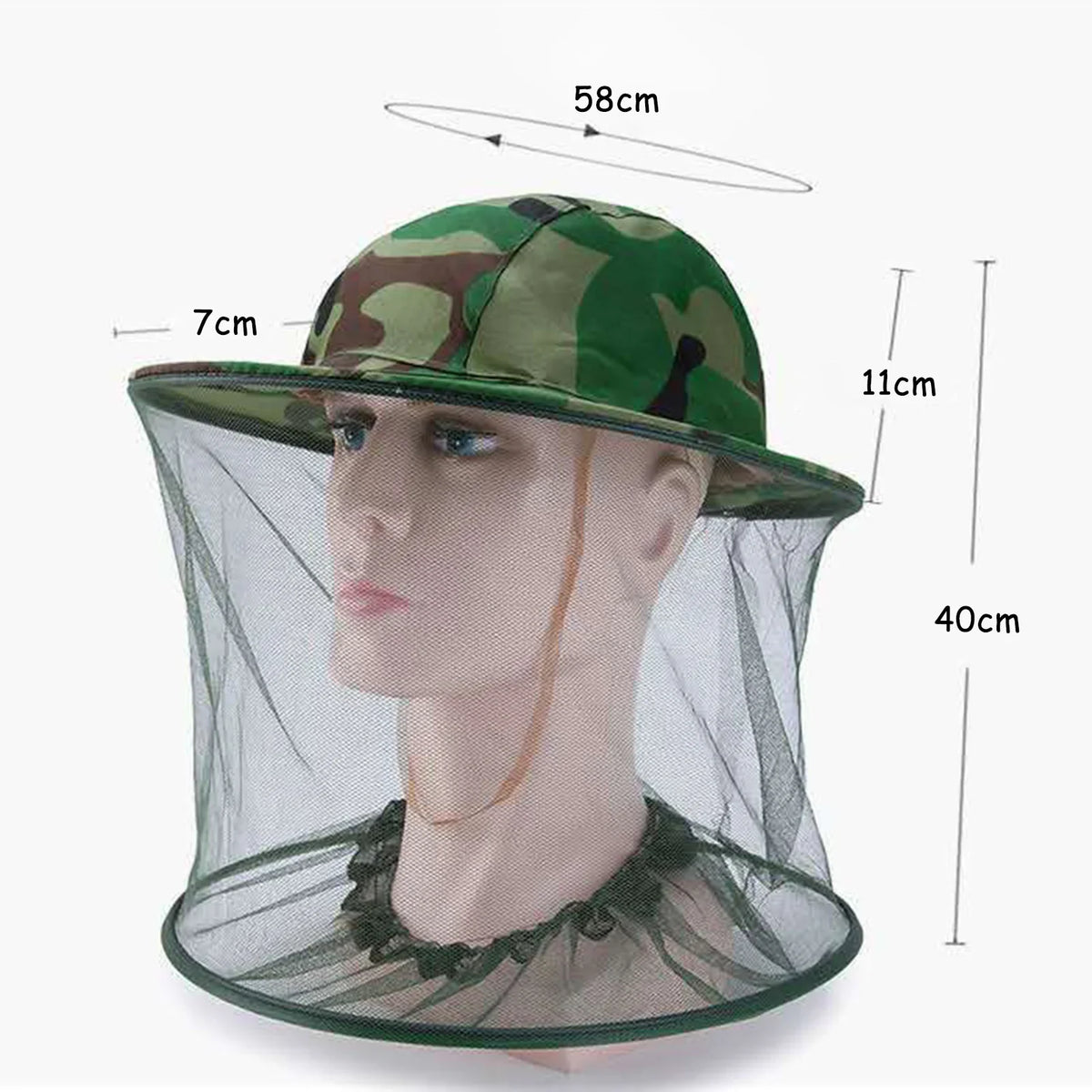 Bug Net Hat with Drawstring | Fishing, Hiking & Gardening