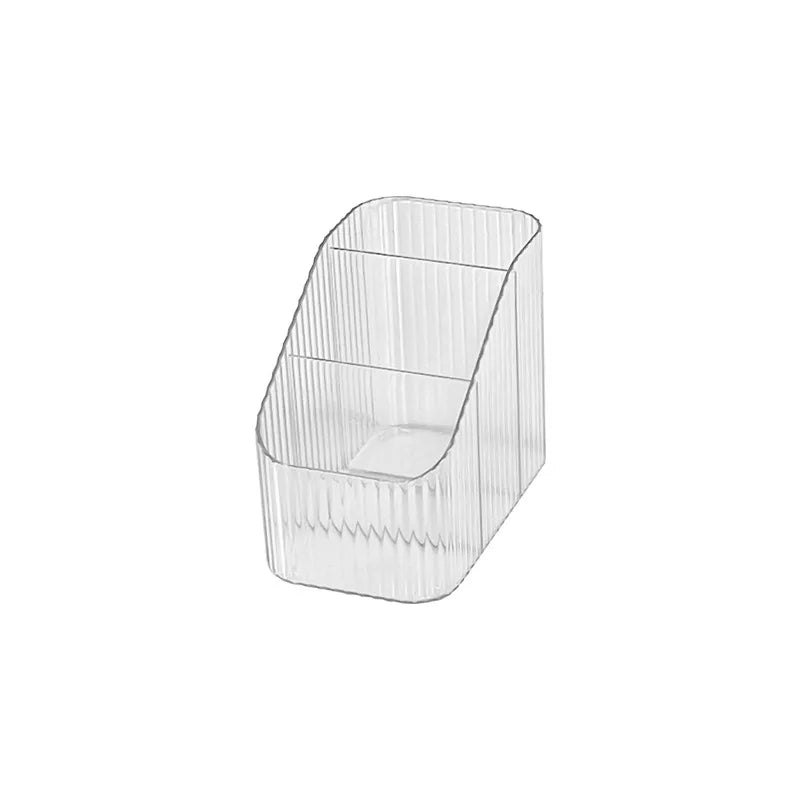 Storage Box Desktop Cosmetic Pen Holder Bucket Transparent Trapezoid