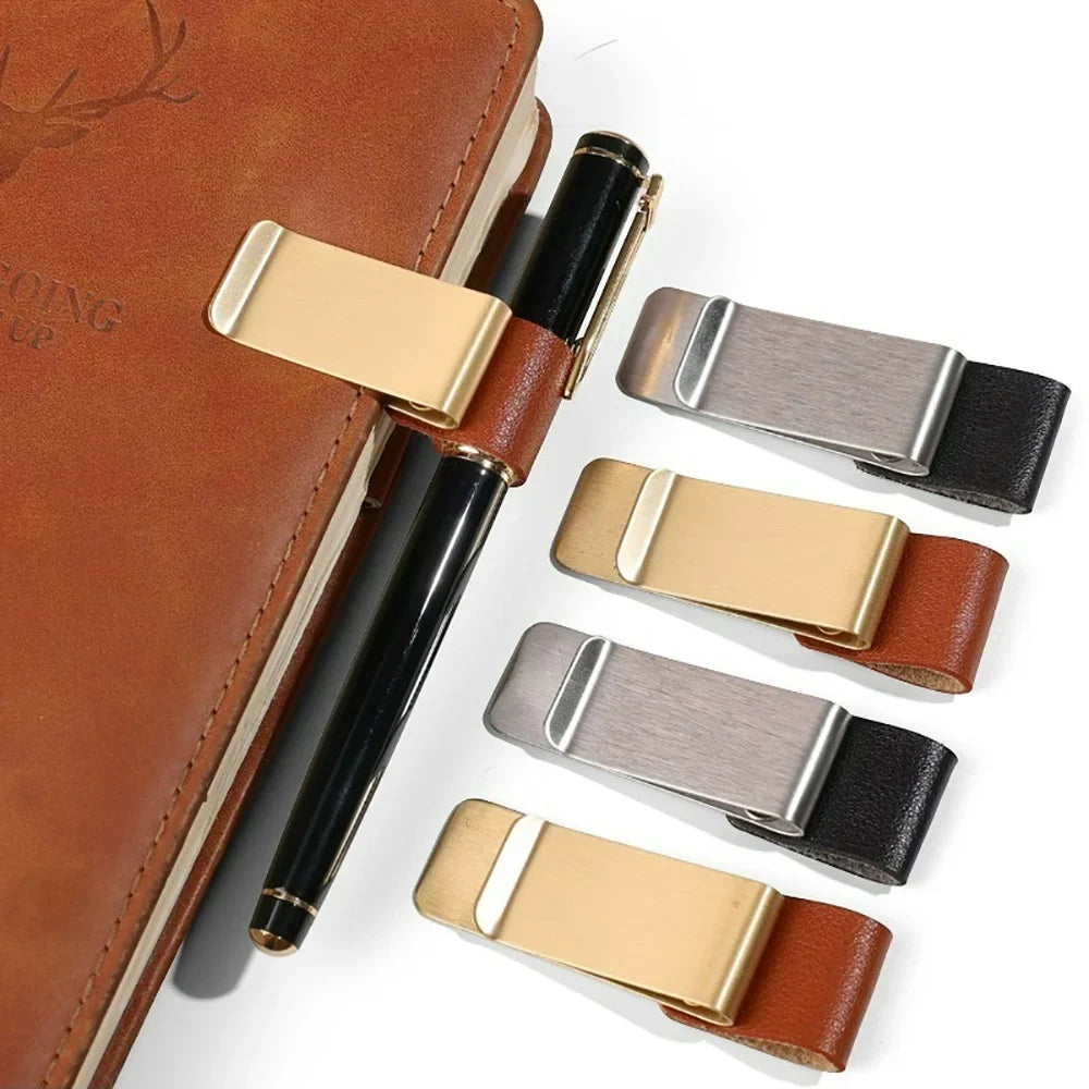 Retro Brass Metal Pen Clip & Bookmark for Traveler's Notebook