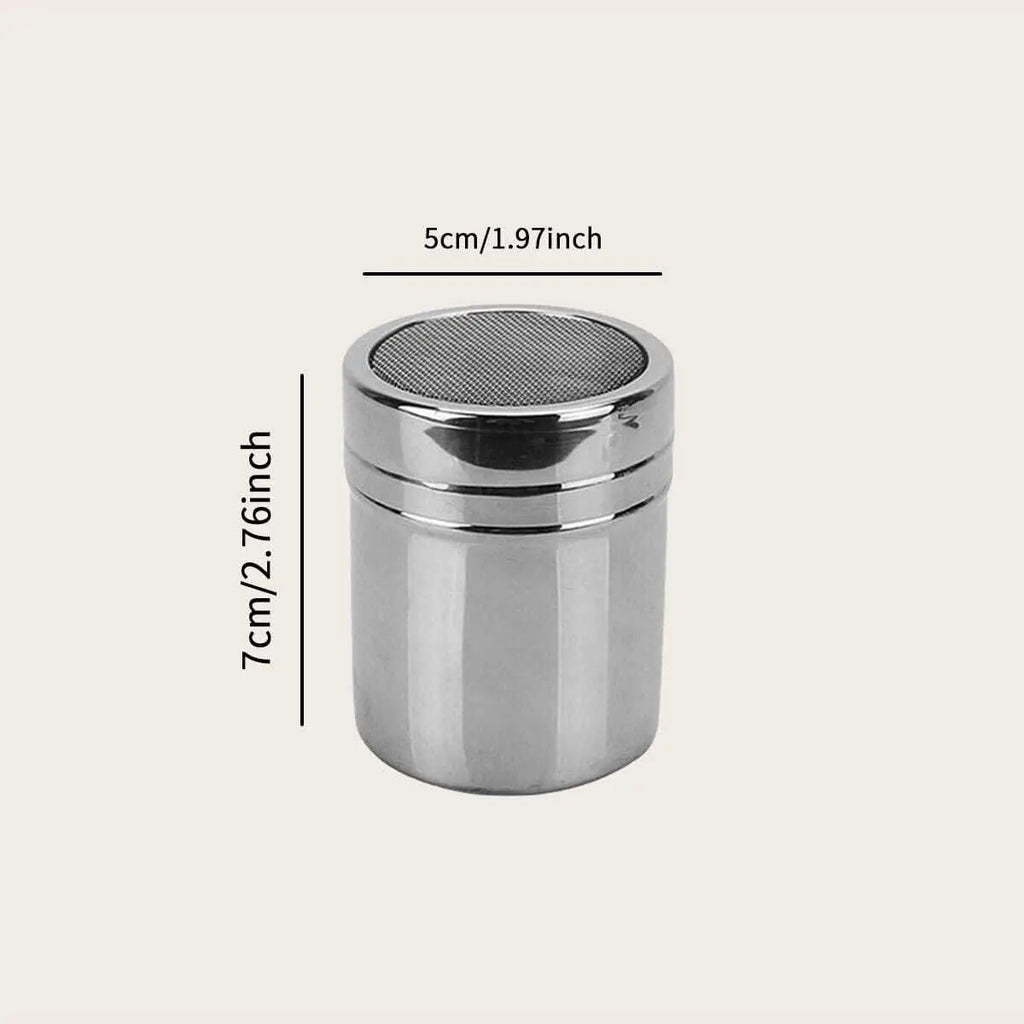 Silver Stainless Steel Mesh Tube Dusters Dusting Salt Shaker Spice