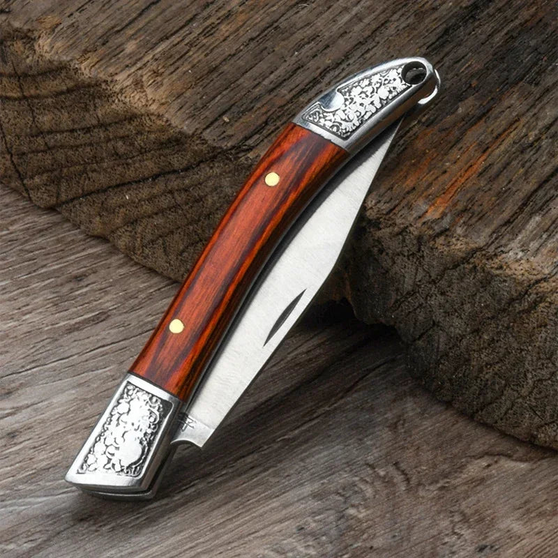 Mini Folding Pocket Knife – Stainless Steel Keychain Fruit Knife