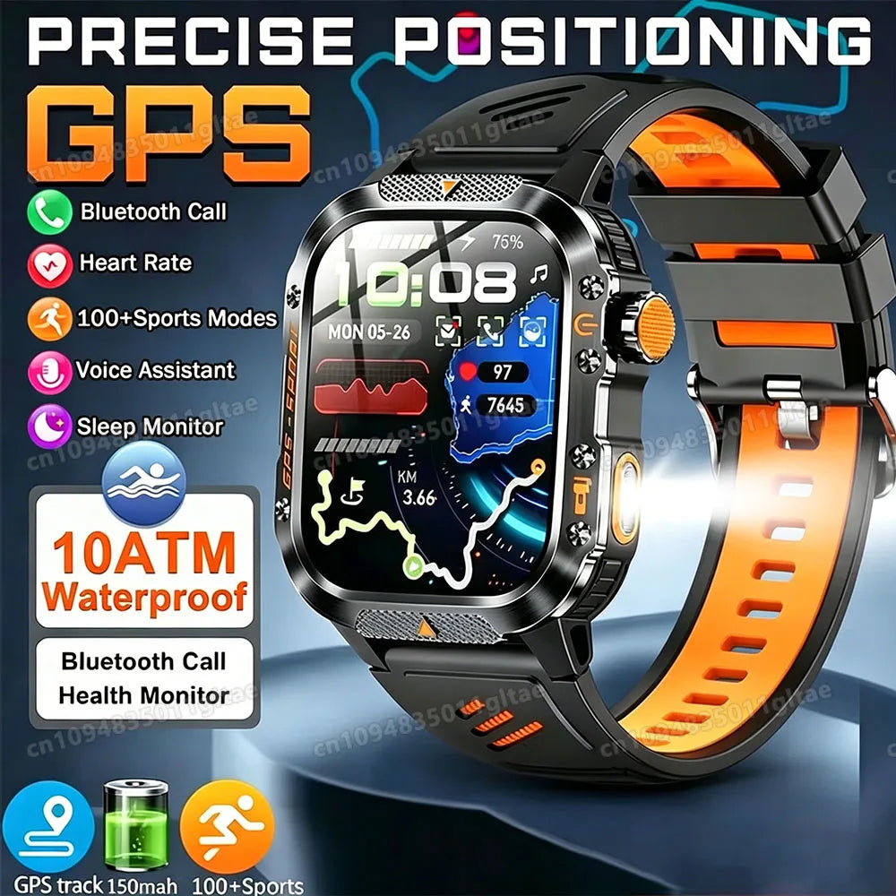 2026 Global Hiking Smartwatch 2 01''Screen 1100mAh Battery LED Light