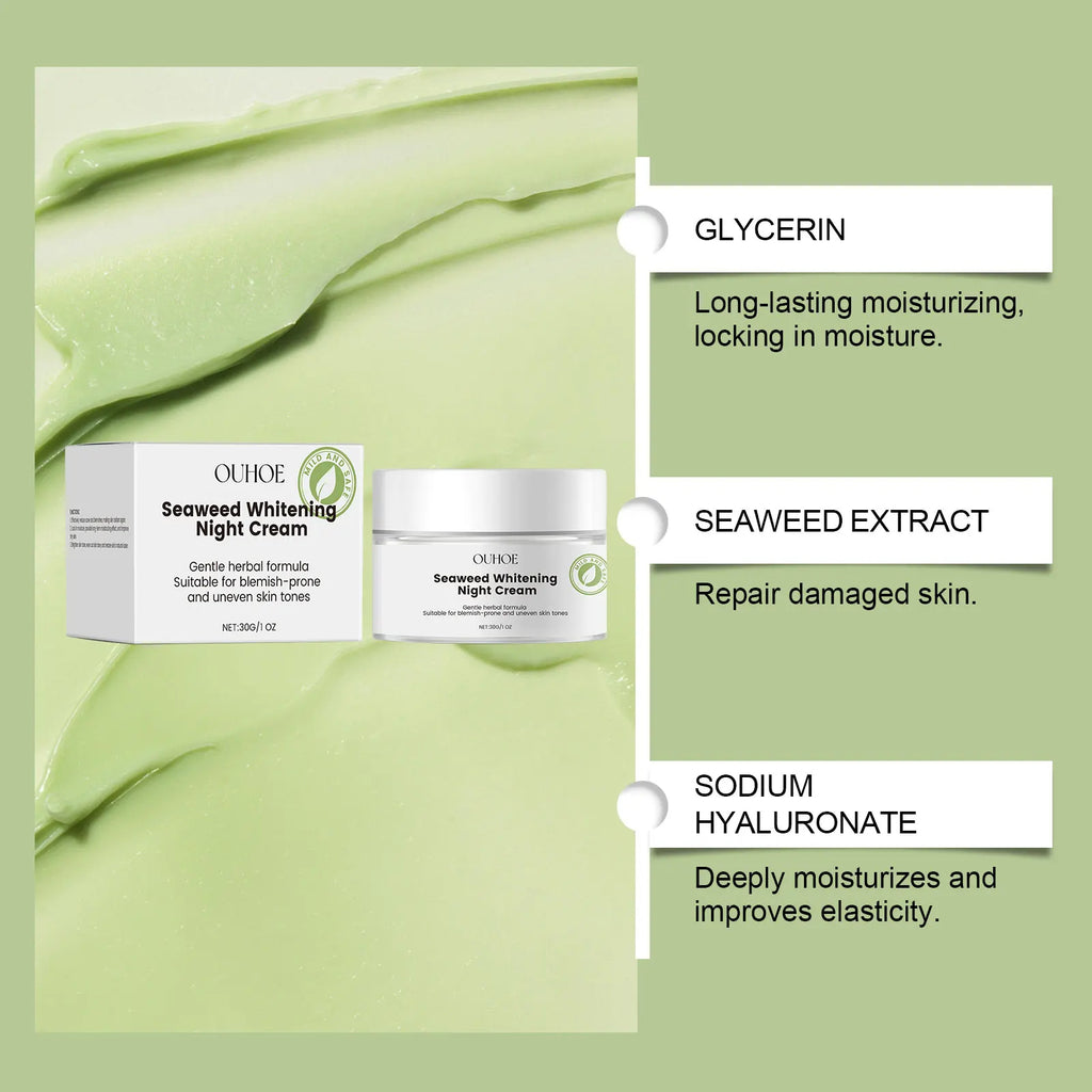 Ouhoe Seaweed Night Cream – Brightening & Hydration 30g