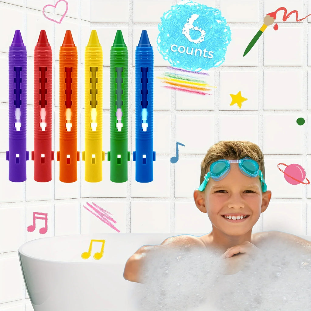 Washable Bath Crayons Colorful Easy-clean Bathtub Markers Youngsters