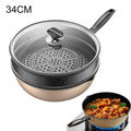 Honeycomb Nonstick Wok – Scratch-Resistant Fry Pan All Stoves