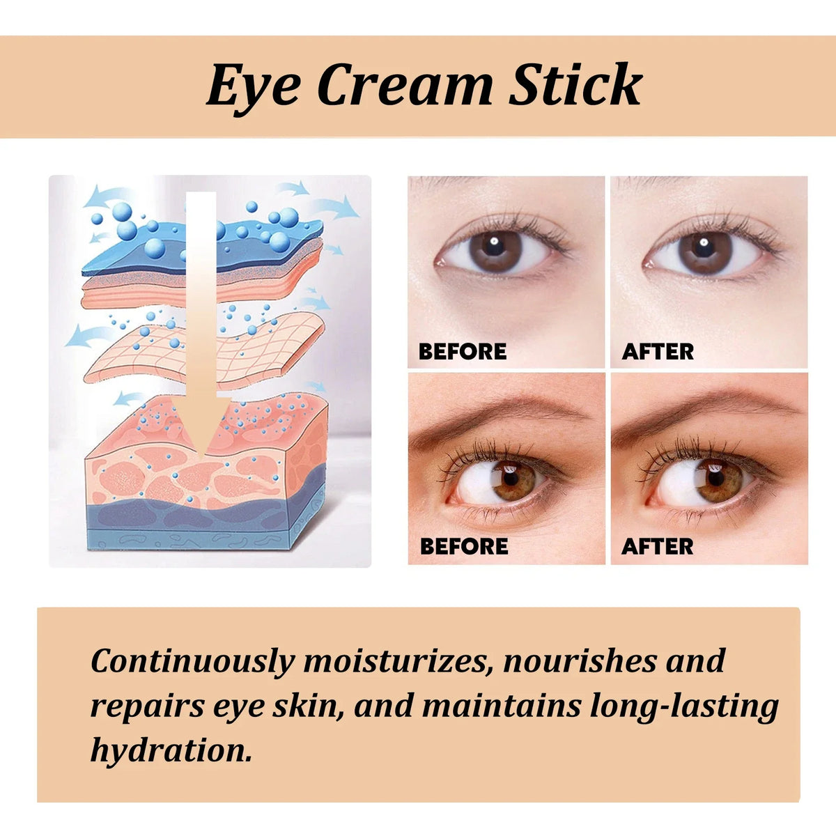 Snail Eye Cream Stick – Retinol, Collagen & Niacinamide | Hoygi