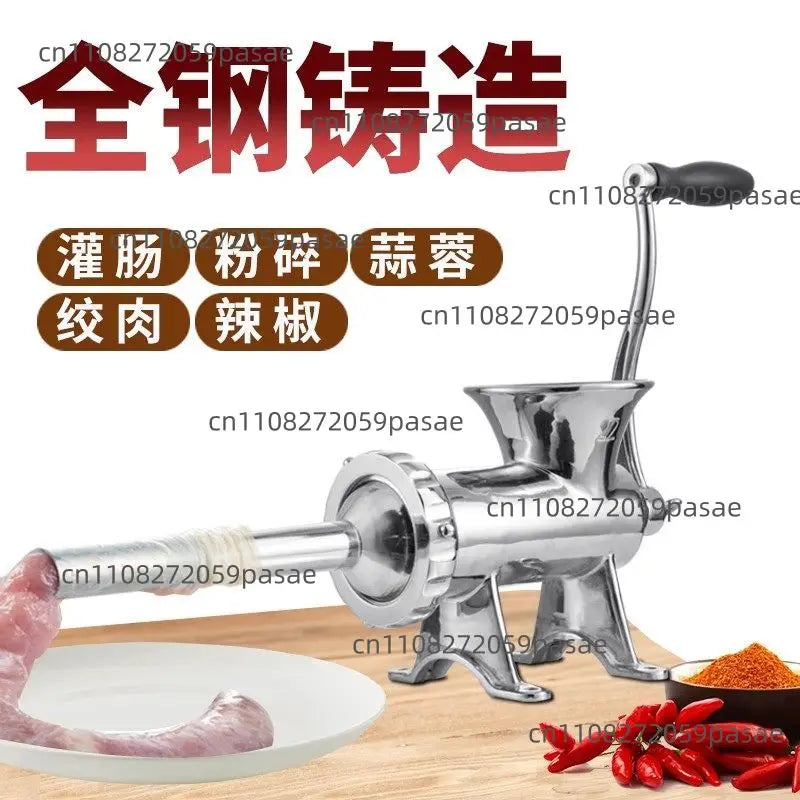 All-Stainless Steel Manual Meat Grinder & Sausage Maker