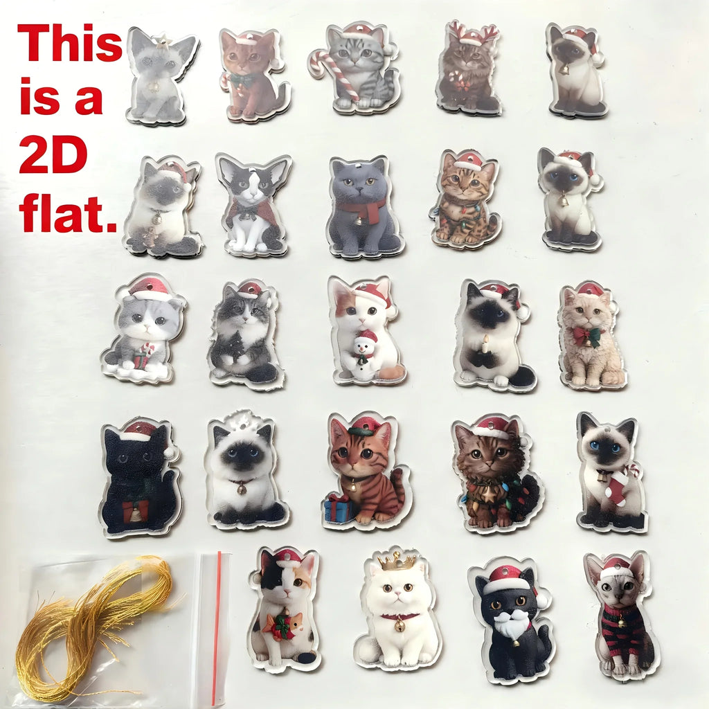 Cat Advent Calendar 2025 – 24 Cute Cat Ornaments & Charms