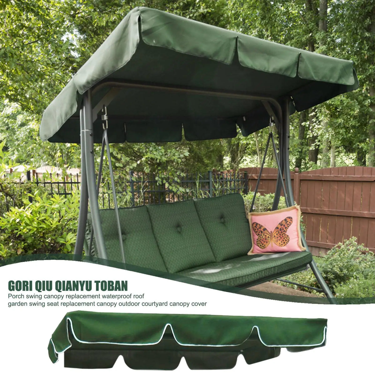 Waterproof UV-Resistant Patio Swing Canopy Replacement Cover