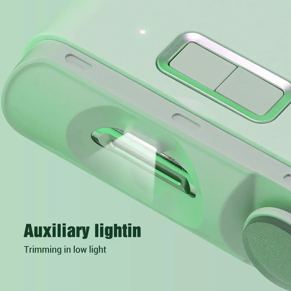 AFDEAL Electric Nail Clipper LED 2-in-1 Trimmer & Grinder