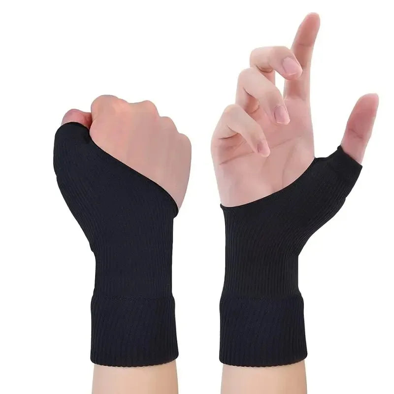 Breathable Wrist & Thumb Compression Gloves with Gel Pads