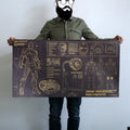 Classic Movie Character Kraft Paper Poster | Large Wall Art