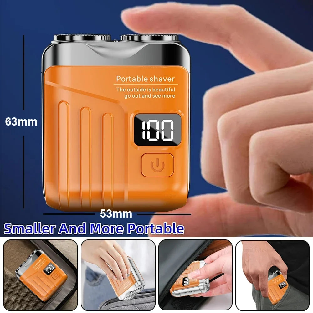 XMSJ Mini Rechargeable Electric Shaver Dual Head Waterproof