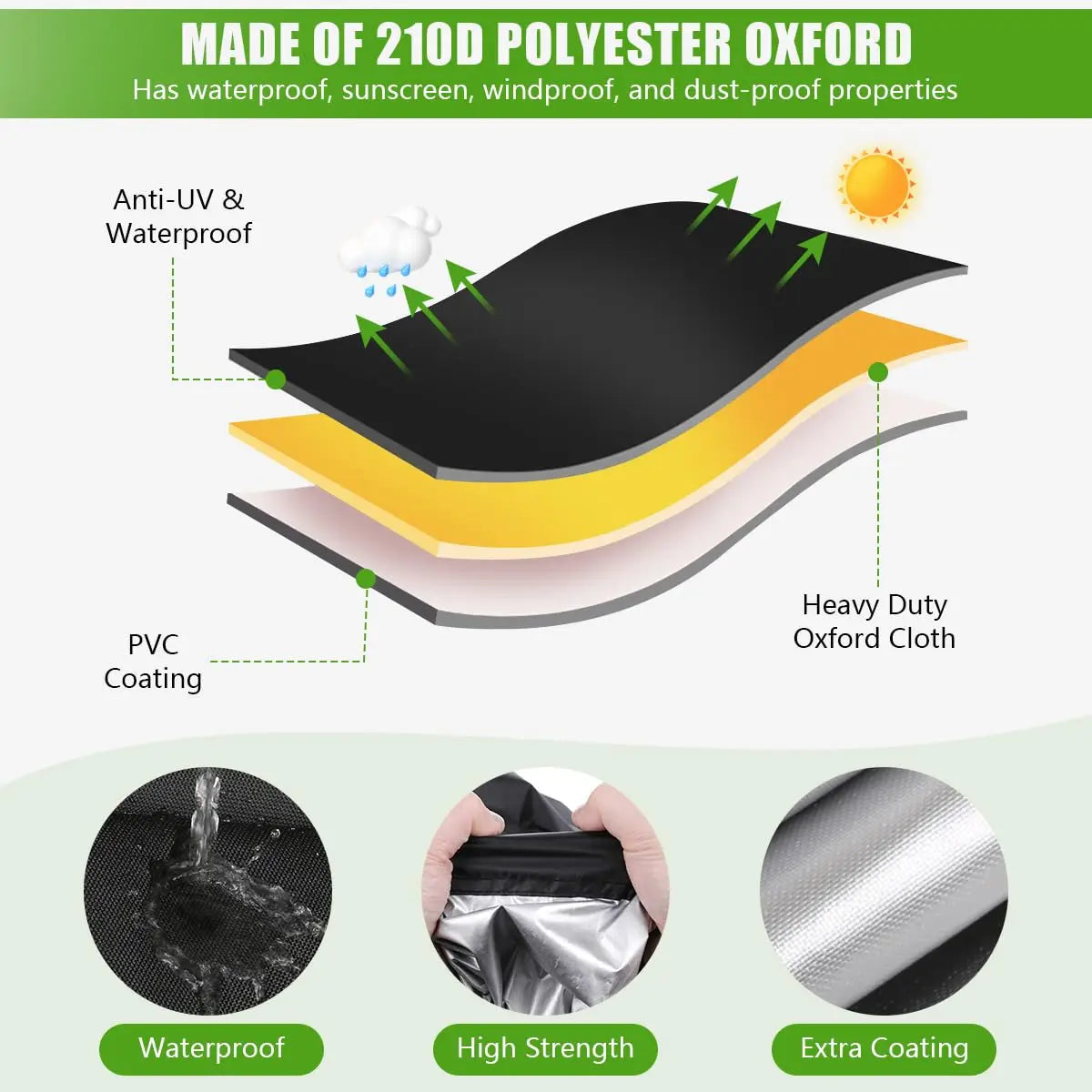 Waterproof Lawn Mower Cover | Oxford Cloth with Drawstring