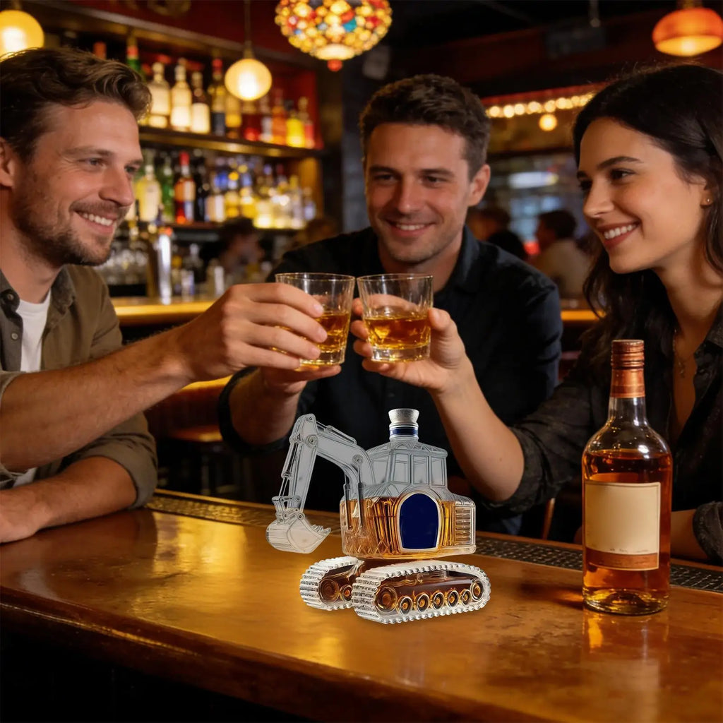 Excavator Shaped Whiskey Decanter 350ml – Crystal Glass Bottle