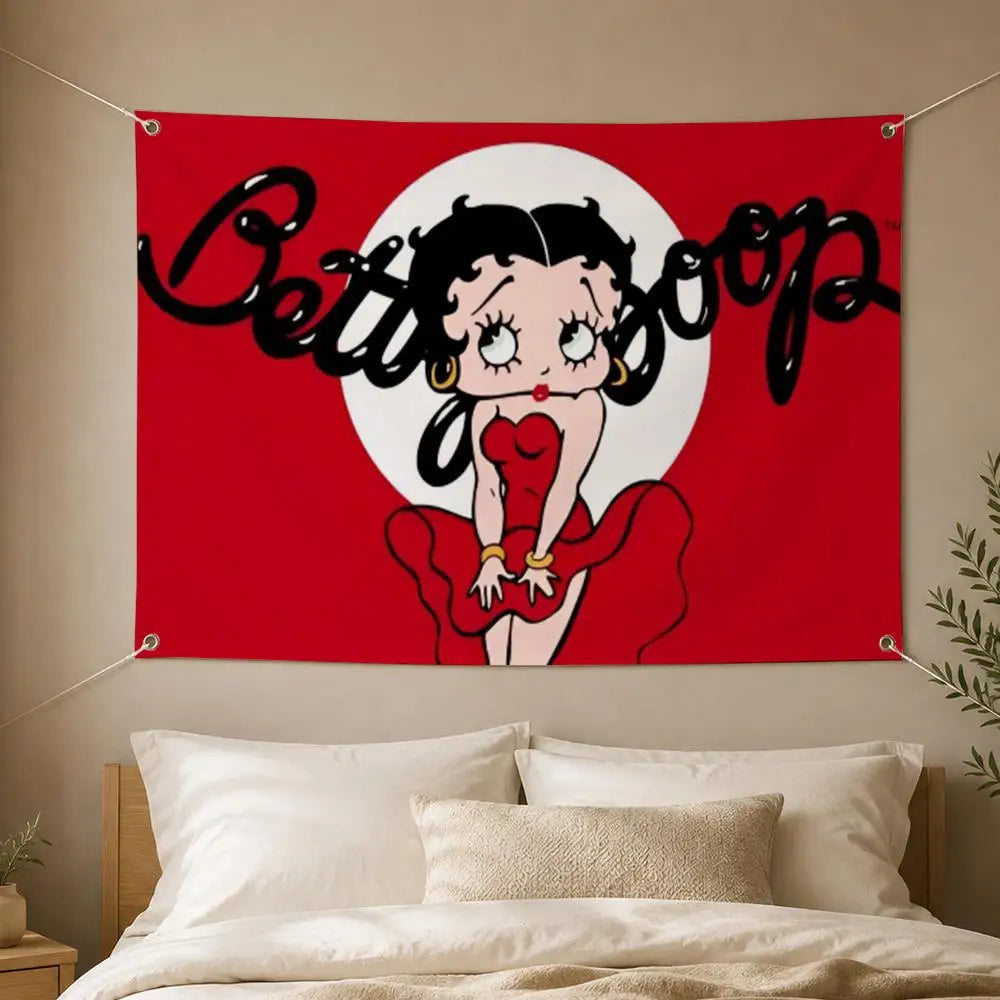 Betty Boop Wall Hanging Flag Banner – Indoor & Outdoor Decor