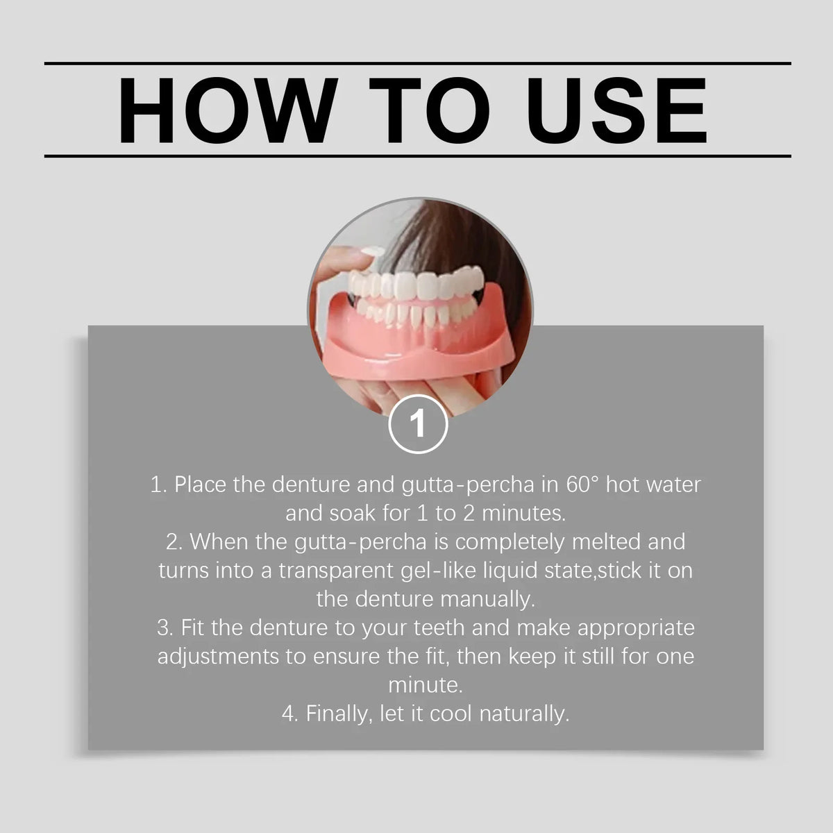 Realistic Natural Denture Set – Comfortable & Firm False Teeth