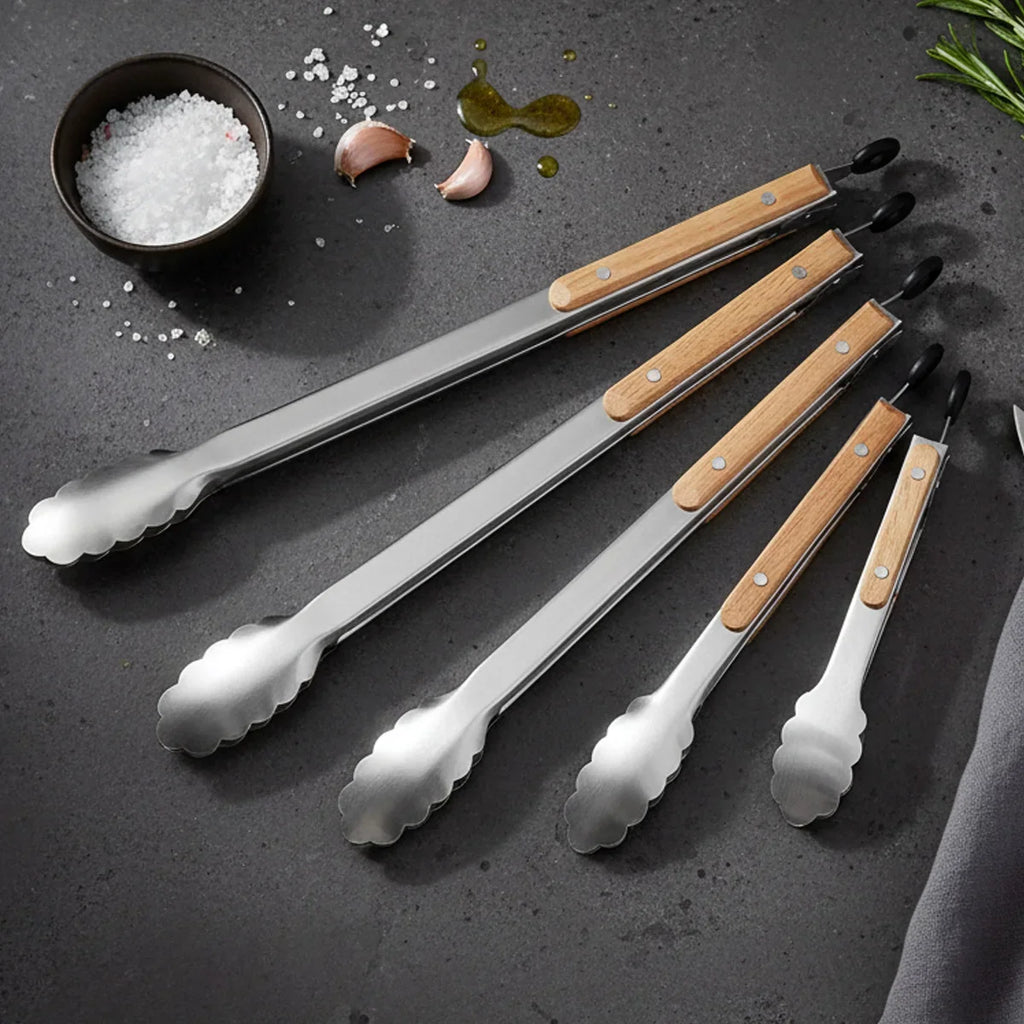 Leeseph Stainless Steel Food Tongs 7- Length Heavy Duty Kitchen