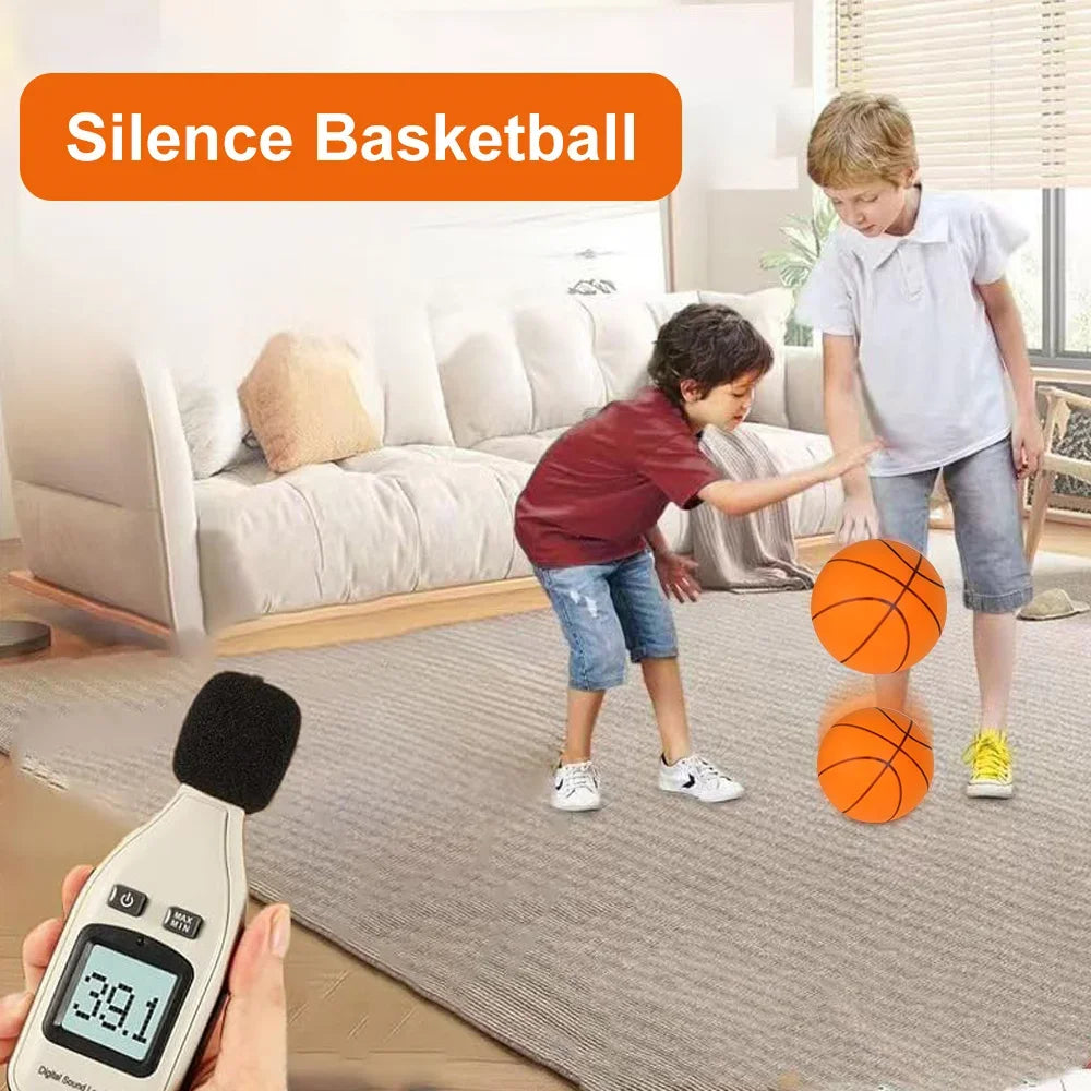 Kids Indoor Silent Foam Basketball – Quiet Bouncing Sports Toy