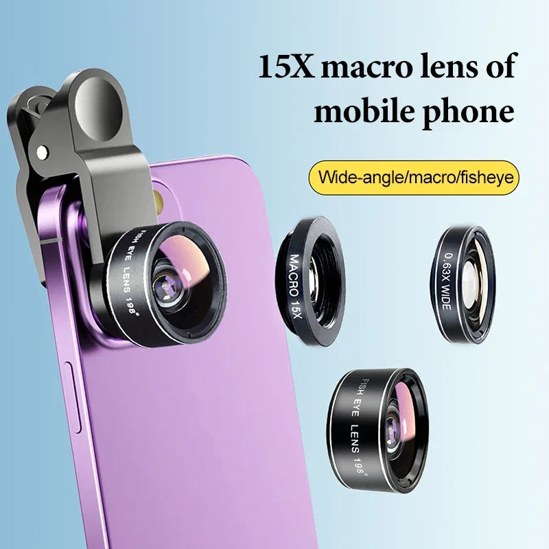 Macro Lens Mobile Fish Eye Phone Camera Fisheye Wide Angle Smartphone
