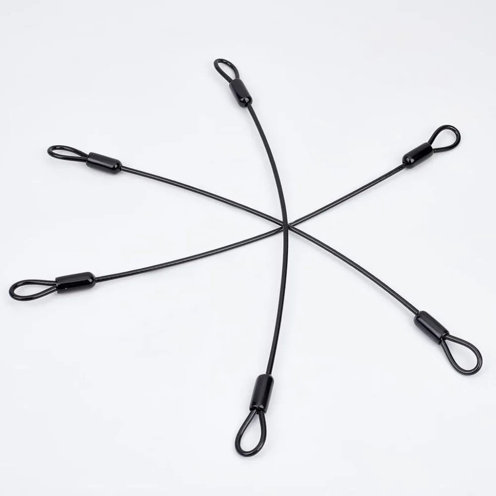 6-Pack Steel Wire Rope Safety Cable Tether – Double Loop Ends